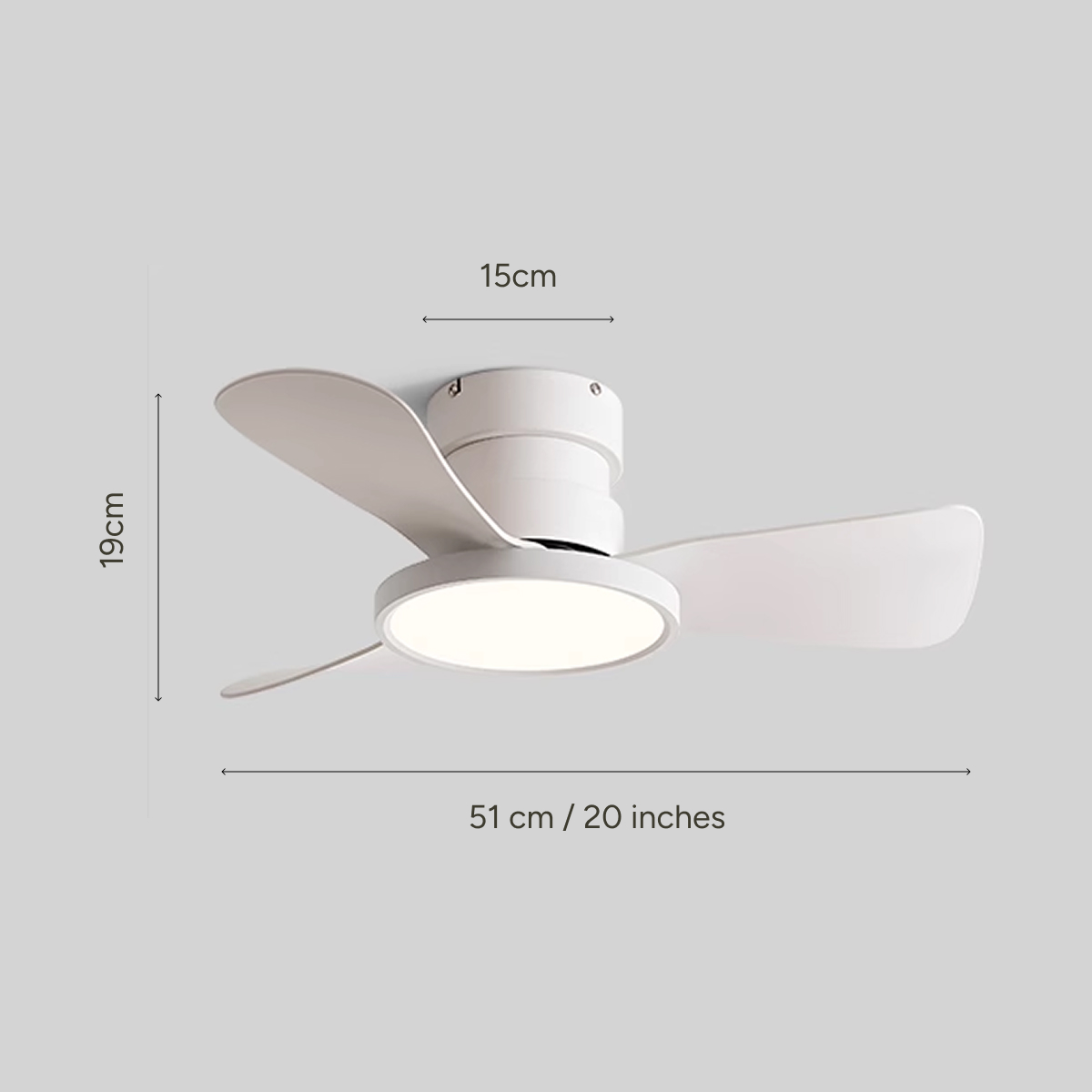 20" Ceiling Fan (White)