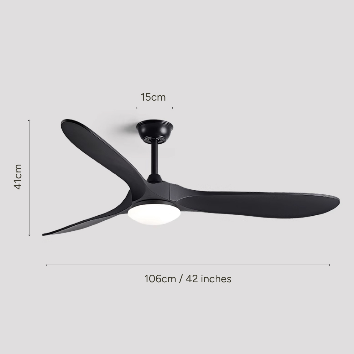 42" Ceiling Fan (Black)