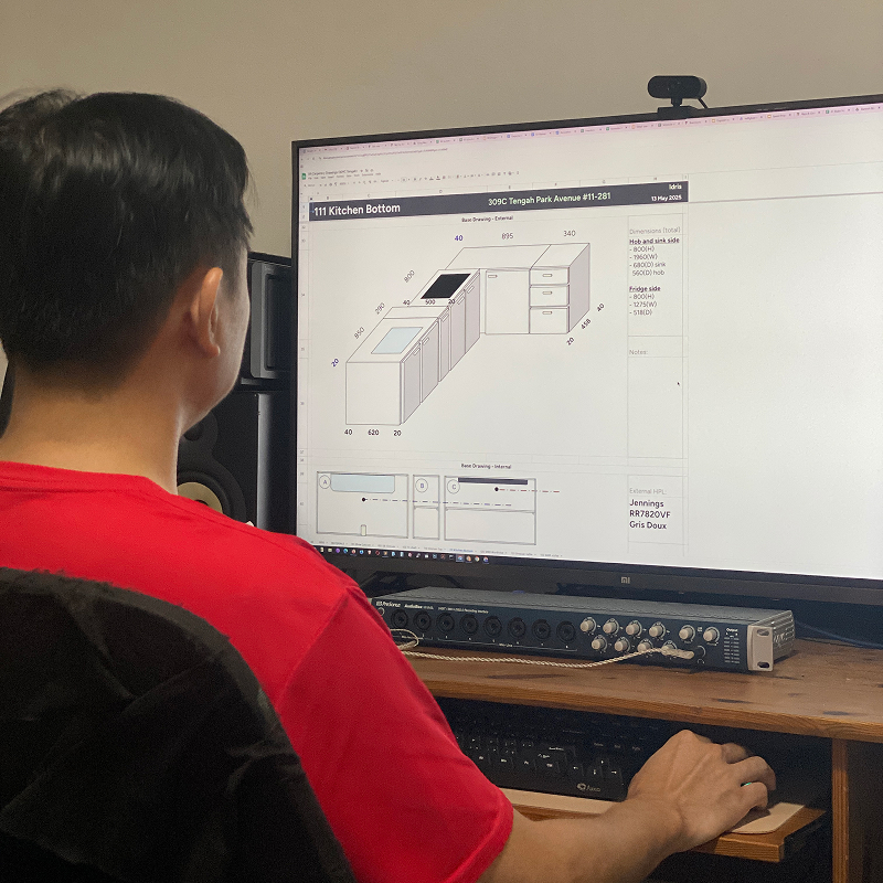 Drawing carpentry plans on a computer