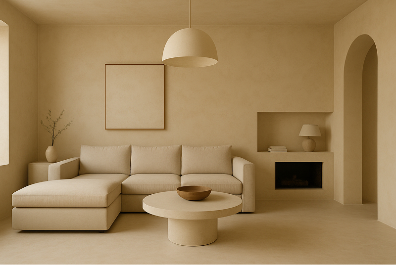 Microcement living room